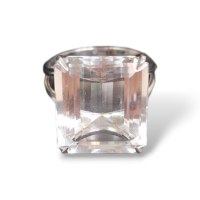 Anel HStern em Ouro Branco e Cristal de Rocha