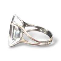 Anel HStern em Ouro Branco e Cristal de Rocha