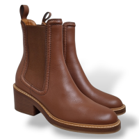 Bota Chloé de Couro Marrom-37