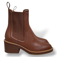 Bota Chloé de Couro Marrom-37