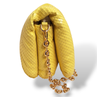 Bolsa Loewe Goya Puffer Python Amarelo