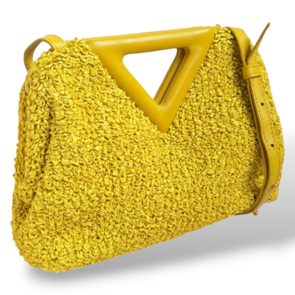 Bolsa Bottega Veneta Point Triangle Amarela