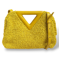 Bolsa Bottega Veneta Point Triangle Amarela