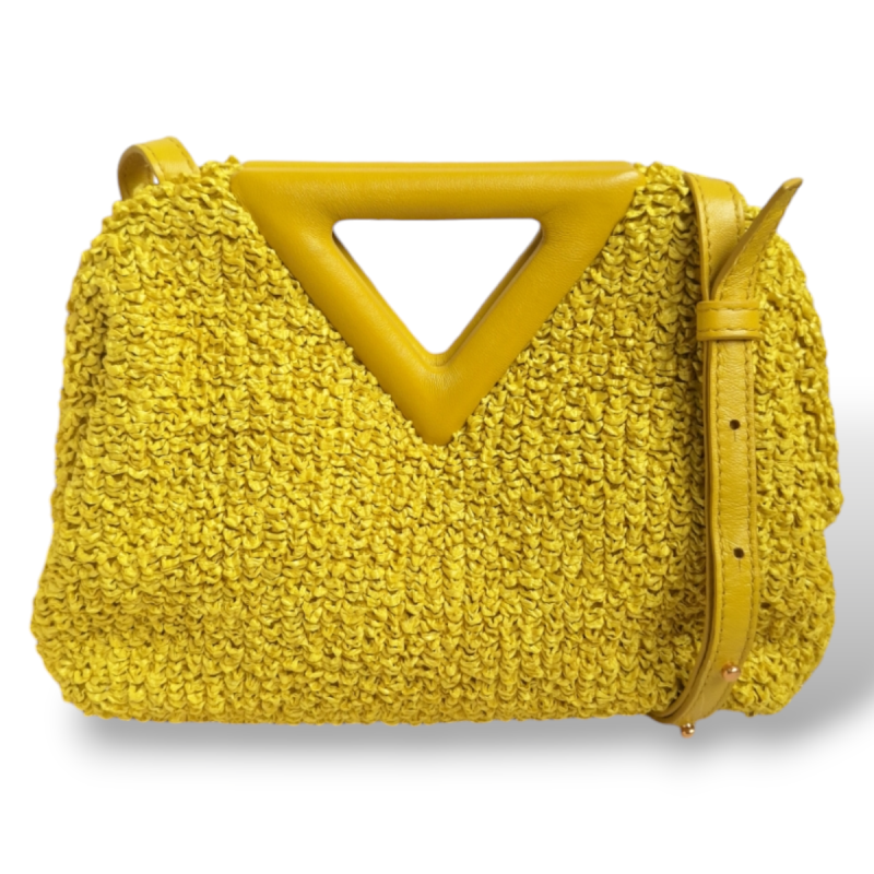 Bolsa Bottega Veneta Point Triangle Amarela Bolsa Bottega Veneta Point Triangle Amarela