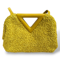 Bolsa Bottega Veneta Point Triangle Amarela
