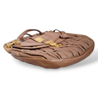 Bolsa Miu Miu Metalassê Coffer Hobo Marrom