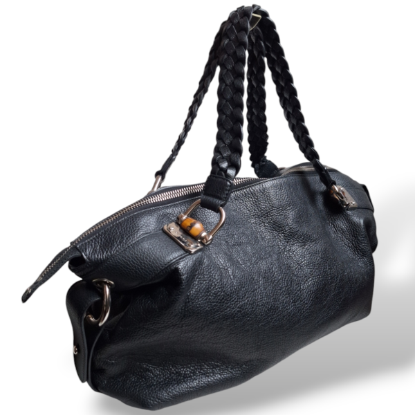 Bolsa Gucci Bamboo Preta Bolsa Gucci Bamboo Preta