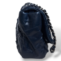 Bolsa Chanel Azul Single Flap Ultra Stitch