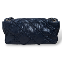 Bolsa Chanel Azul Single Flap Ultra Stitch