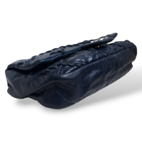 Bolsa Chanel Azul Single Flap Ultra Stitch