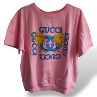 Camiseta Gucci Estampada Rosa Infantil - 6