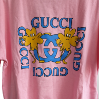 Camiseta Gucci Estampada Rosa Infantil - 6