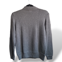 Malha Polo Ralph Lauren Tricot Cinza com Zíper - 14/16