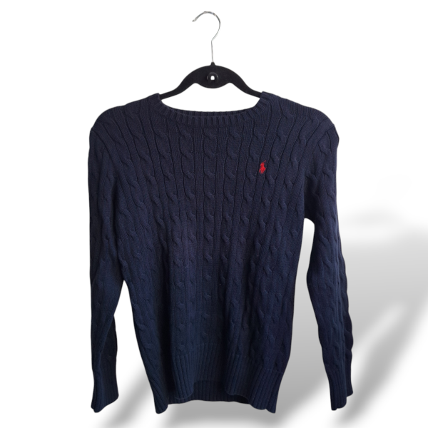 Malha Polo Ralph Lauren Tricot Azul Marinho - 10/12 Malha Polo Ralph Lauren Tricot Azul Marinho - 10/12