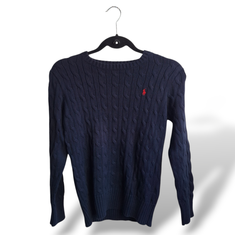 Malha Polo Ralph Lauren Tricot Azul Marinho - 10/12 Malha Polo Ralph Lauren Tricot Azul Marinho - 10/12