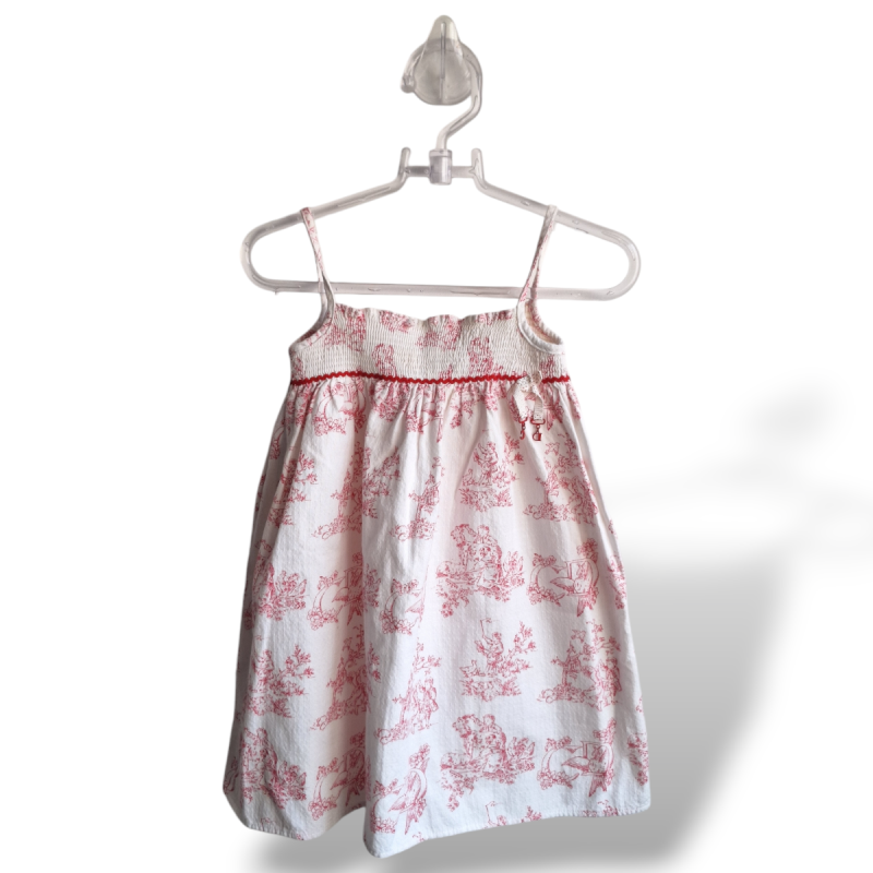 Vestido Christian Dior Branco e Vermelho - 18 meses - Infantil Vestido Christian Dior Branco e Vermelho - 18 meses - Infantil