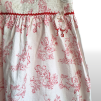 Vestido Christian Dior Branco e Vermelho - 18 meses - Infantil