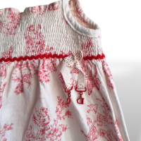 Vestido Christian Dior Branco e Vermelho - 18 meses - Infantil