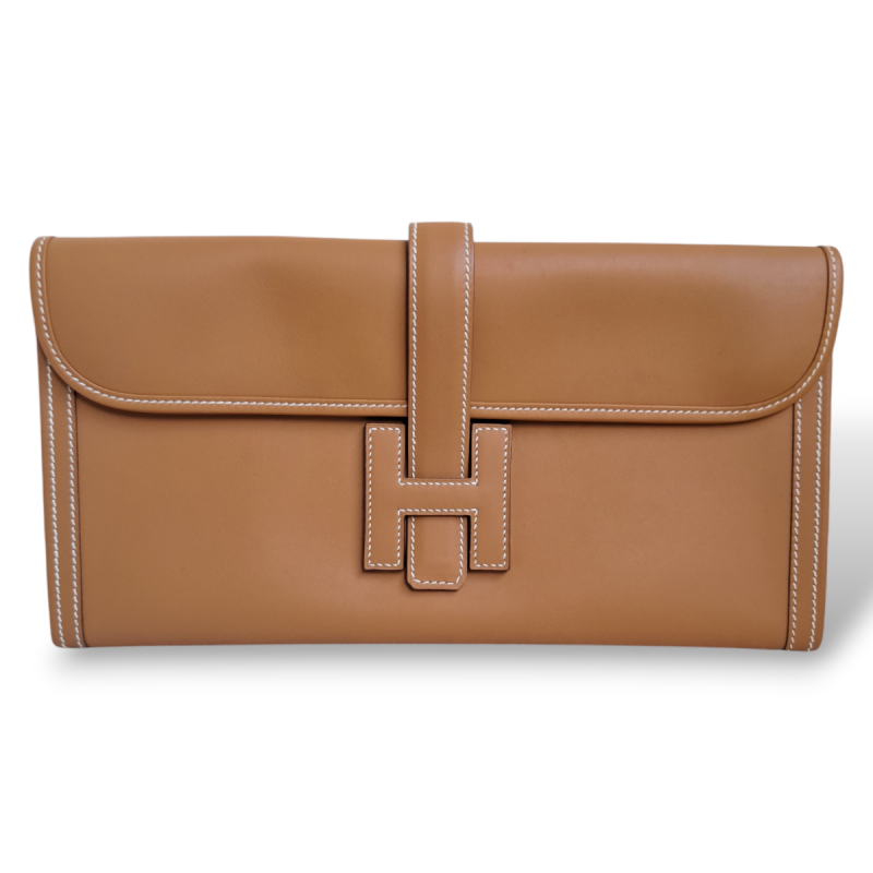 Clutch Hermès Jige 29 Caramelo