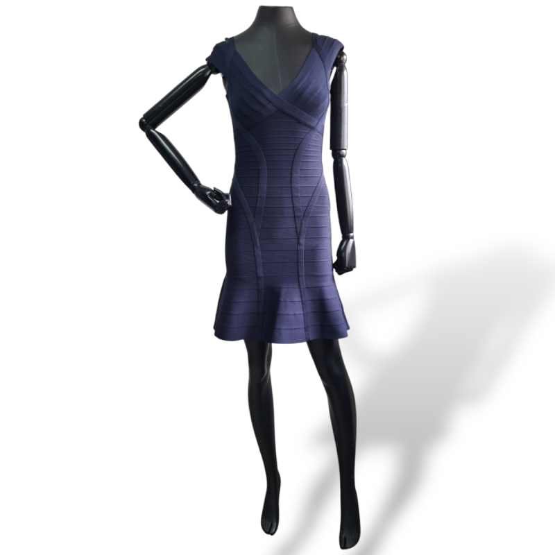Vestido Herve Leger Azul-PP Vestido Herve Leger Azul-PP