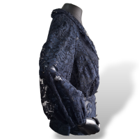 Blusa Chanel Renda Azul-34