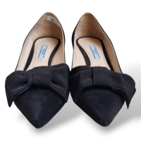 Scarpin Prada Preto com Laço-38