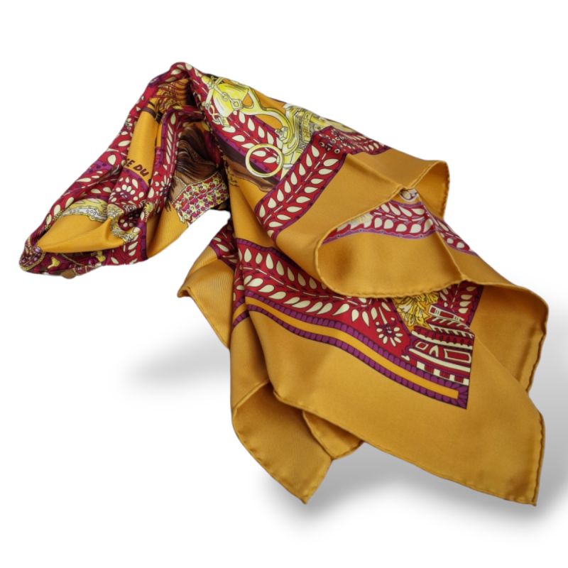 Lenço Hermès Estampado Amarelo