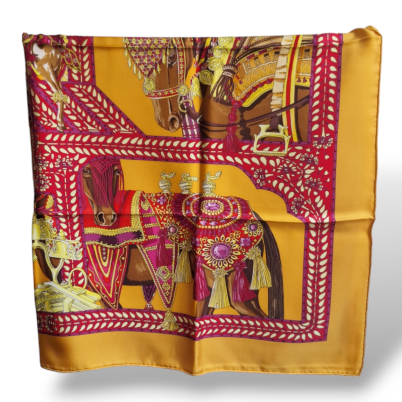 Lenço Hermès Estampado Amarelo