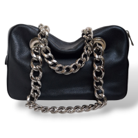 Bolsa Prada Preta com Alça de Correntes