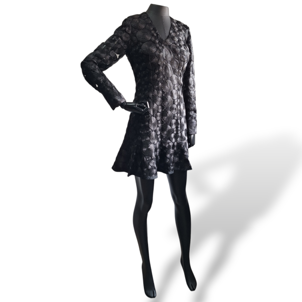 Vestido Lu Monteiro Preto Embellished Midi 