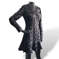 Vestido Lu Monteiro Preto Embellished Midi 