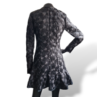 Vestido Lu Monteiro Preto Embellished Midi 