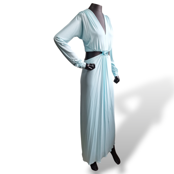 Vestido Cris Barros Azul em Viscose-36