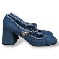 Scarpin Miu Miu Mary Jane Jeans