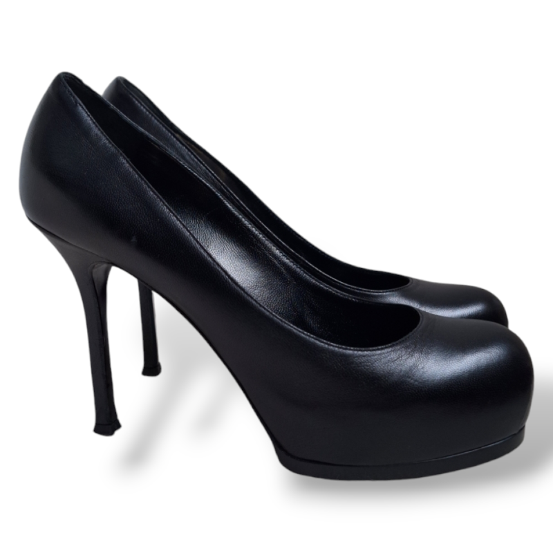 Scarpin Yves Saint Laurent Meia Pata Preto-37 Scarpin Yves Saint Laurent Meia Pata Preto-37