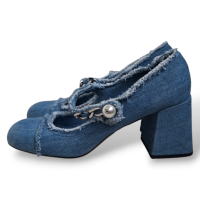 Scarpin Miu Miu Mary Jane Jeans