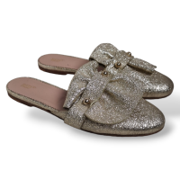 Mule Red Valentino Tecido Dourado-37