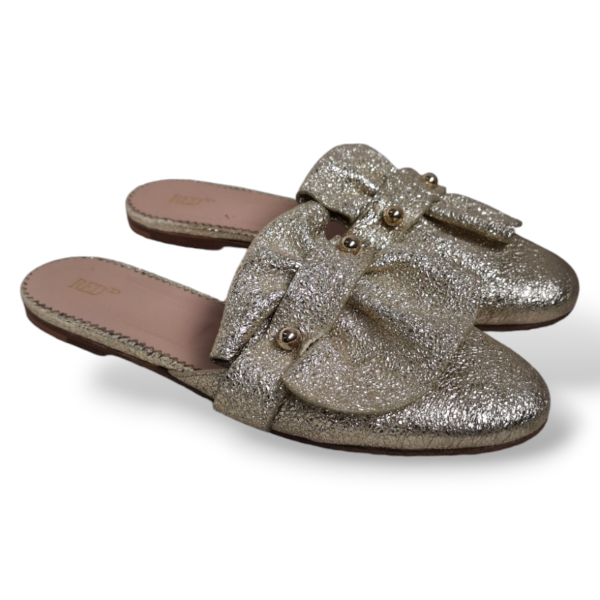 Mule Red Valentino Tecido Dourado-37
