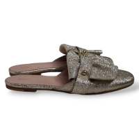Mule Red Valentino Tecido Dourado-37