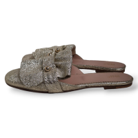 Mule Red Valentino Tecido Dourado-37