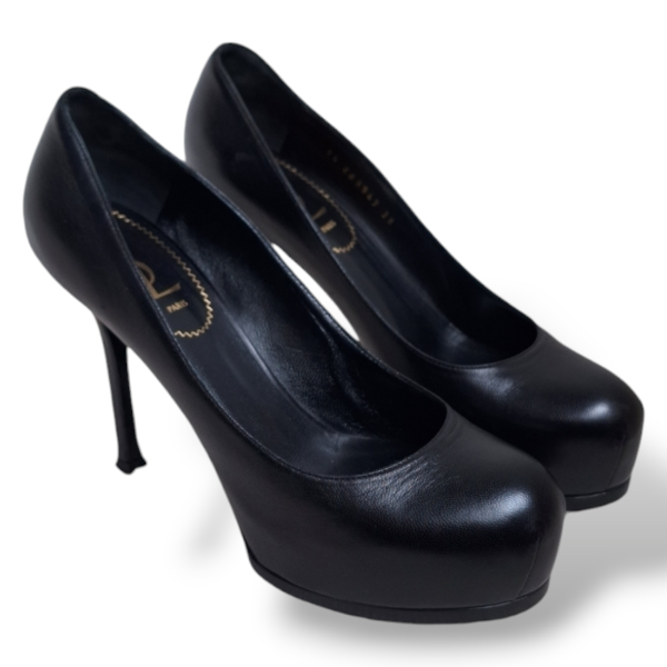 Scarpin Yves Saint Laurent Meia Pata Preto-37