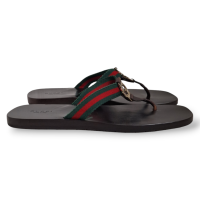 Rasteira Gucci Marrom GG-37