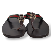 Rasteira Gucci Marrom GG-37