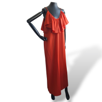 Vestido Paula Raia Vermelho com Babado