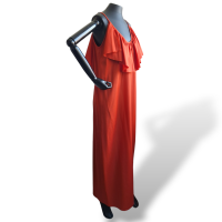 Vestido Paula Raia Vermelho com Babado