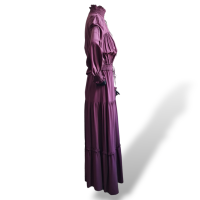 Vestido Cruise em Seda Vinho Manga Longa-38