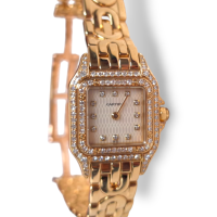 Relógio Cartier Panthère Mini em Ouro Amarelo e Brilhantes
