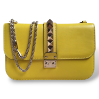 Bolsa Valentino Rockstud Glam Amarela