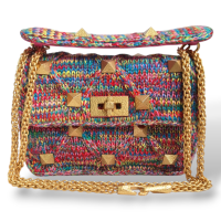 Bolsa Valentino Garavani Roman Stud em Tricot Colorido