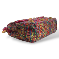 Bolsa Valentino Garavani Roman Stud em Tricot Colorido